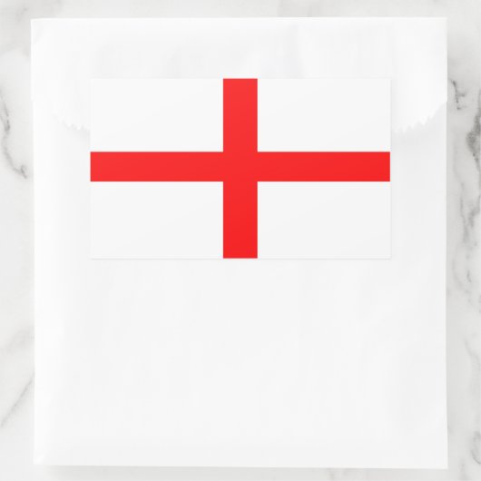 セントジョージ国旗 長方形シール (バッグ)