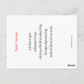 セントジョージ祈りの言葉カード ポストカード (裏面)