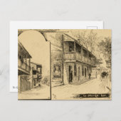 セントジョージ通り、フロリダ州セントオーガスティン ポストカード (正面/裏面)