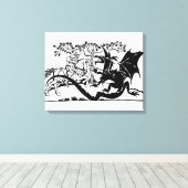 セントジョージ&ザドラゴン キャンバスプリント (インサイチュ (ウッドフロア))