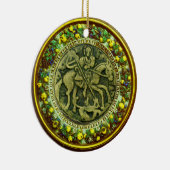 セントジョージ・ドラゴン/マドンナ・チャイルド・フローラ・クラウン セラミックオーナメント (右)