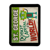 セントジョージ・ユタ・ロボット – おもしろいヴィンテージ マグネット (縦)