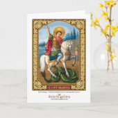 セントジョージ-挨拶状 カード (黄色い花)