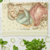 セントジョーゼフおよびイエス・キリストMemorareのカトリック教徒の祈りの言葉 キッチンタオル (折り畳み)