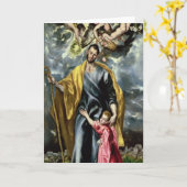 セントジョーゼフおよびキリストの子供1597-99年 カード (黄色い花)