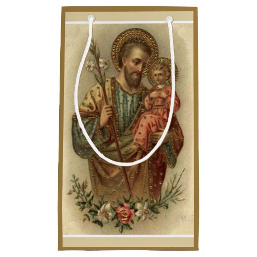 セントジョーゼフおよびベビーイエス・キリストI 2つのイメージ スモールペーパーバッグ (正面)