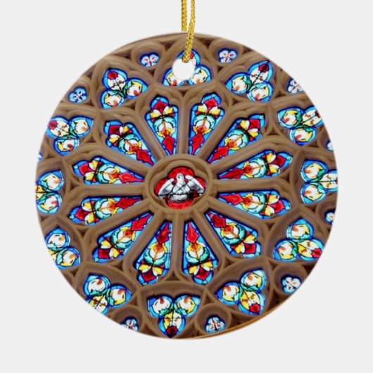 セントジョーゼフのカテドラル-ステンドグラス窓 セラミックオーナメント (正面)