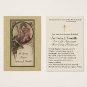 セントジョーゼフのカトリック教の葬儀の記念の神聖なカード- (正面&裏面)