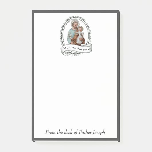 セントジョーゼフのベビーのイエス・キリストの伝統的なカトリック教徒 ポストイット (正面)