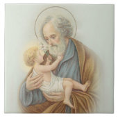 セントジョーゼフの子供のイエス・キリストの伝統的なカトリック教徒 タイル (正面)