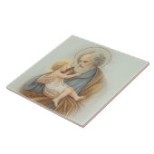 セントジョーゼフの子供のイエス・キリストの伝統的なカトリック教徒 タイル (側面)