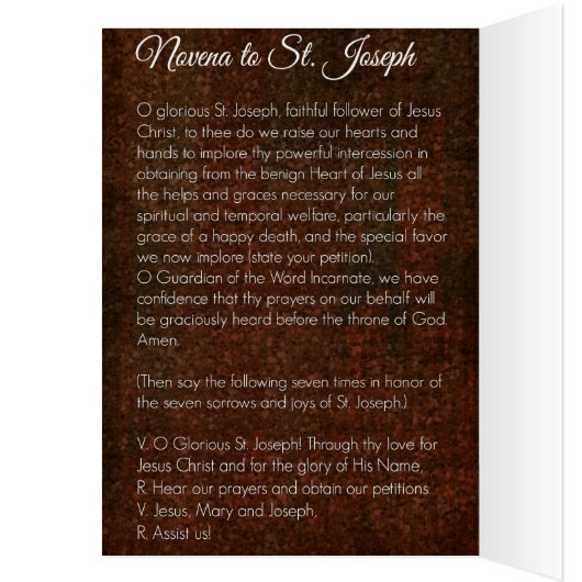 セントジョーゼフの子供のイエス・キリストの宗教祈りの言葉 (内側 (左))