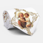 セントジョーゼフの子供のイエス・キリストの金フレーム ネクタイ (ロール)