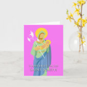 セントジョーゼフの日、パステルの抽象デザイン カード (黄色い花)