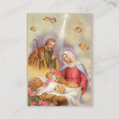 セントジョーゼフの母メリーのベビーイエス・キリストの神聖な天使 名刺 (正面)