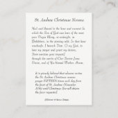 セントジョーゼフの母メリーのベビーイエス・キリストの神聖な天使 名刺 (裏面)