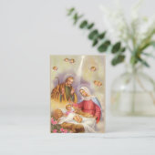 セントジョーゼフの母メリーのベビーイエス・キリストの神聖な天使 名刺 (スタンド正面)