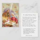 セントジョーゼフの母メリーのベビーイエス・キリストの神聖な天使 名刺 (正面/裏面)