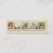 セントジョーゼフの神聖なハート、メリー、ファティマ、テレーズ スキニー名刺 (正面)