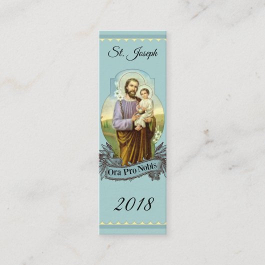 セントジョーゼフの祭壇の宴会日神聖なカード好意 スキニー名刺 (正面)