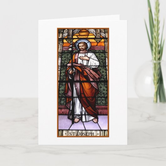 セントジョーゼフは私達のために-ステンドグラス窓を祈ります シーズンカード (正面)