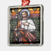 セントジョーゼフは私達のために-ステンドグラス窓を祈ります メタルオーナメント (左)