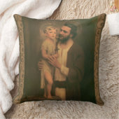 セントジョーゼフ及び子供イエス・キリストC. Bosseron Chambers クッション (ブランケット)