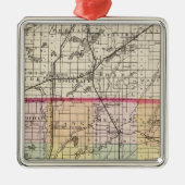 セントジョーゼフ郡、ミシガン州の地図 メタルオーナメント (正面)