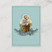 セントジョーゼフMemorareの祈りの言葉の神聖なカード 名刺 (正面)