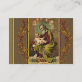 セントジョーゼフMemorareの神聖なカード 名刺 (正面)