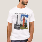 セントジョーンズ川の灯台、フロリダのワイシャツ Tシャツ (正面)