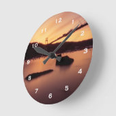 セントジョーンズ橋日没 ラウンド壁時計 (傾斜)