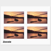 セントジョーンズ橋日没 長方形シール (シート)