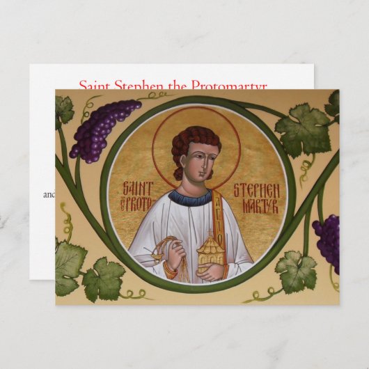 セントスティーブンザプロトマーティン祈りの言葉カード ポストカード (正面/裏面)