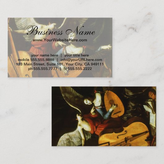 セントセシリアとエンジェルバイカルロサラセニ 名刺 (正面/裏面)