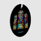 セントセシリア遊のオルガンステンドグラス模倣品 オーナメント (正面)