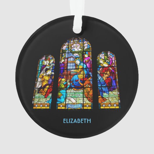 セントセシリア遊のオルガンステンドグラス模倣品 オーナメント (裏面)
