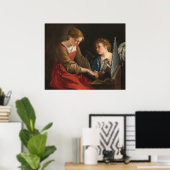 セントセシリア – オラツィオジェンティレスチファインアートポスター ポスター (ホームオフィス)