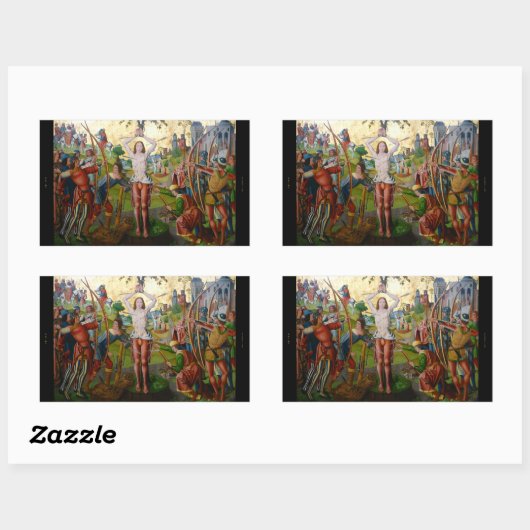 セントセバスチャンの第1殉教(M 013) 長方形シール (シート)