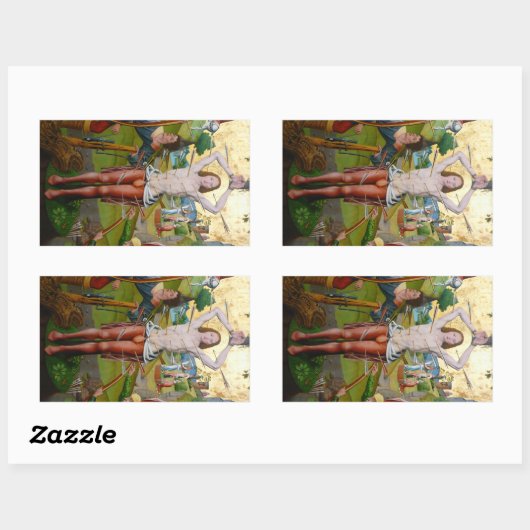 セントセバスチャンの第1殉教(M 013) 長方形シール (シート)