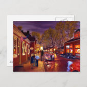 セントチャールズの市街景油彩画 ポストカード (正面/裏面)