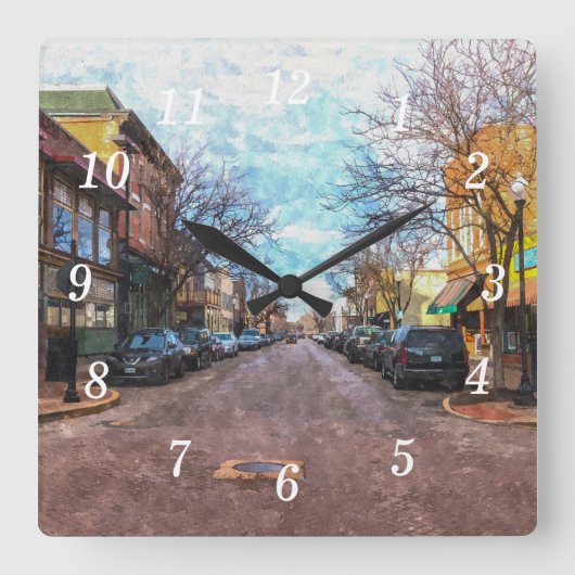 セントチャールズメインセントパインターリーウォールクロック スクエア壁時計 (正面)