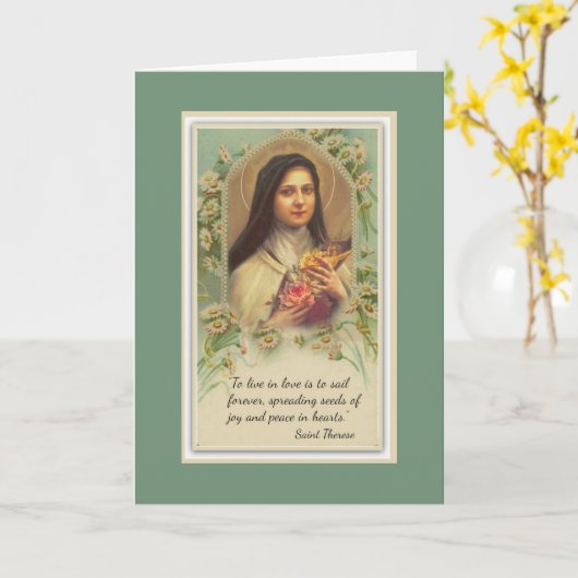 セントテリーズリトルフラワーカルメライト引用文 カード (黄色い花)