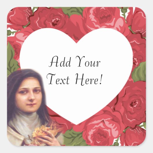 セントテリーズヴィンテージビクトリアンレッドローズ スクエアシール (正面)