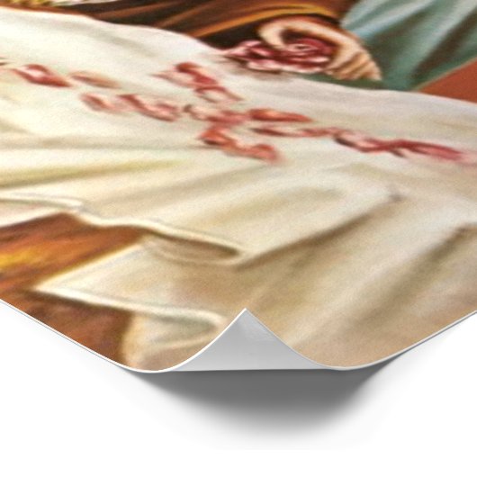 セントテレーズマザーメアリーベビーイエスマンガーバラ ポスター (角)