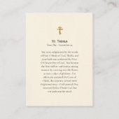 セントテークラオーソドックス祈りの言葉カード プレイスカード (裏面)