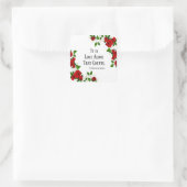 セントテーゼ引用文バラ赤 スクエアシール (バッグ)