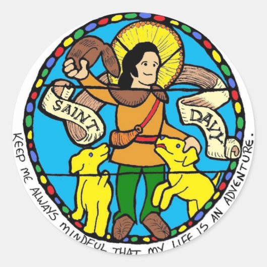 セントデイヴィーラウンドステッカー ラウンドシール (正面)