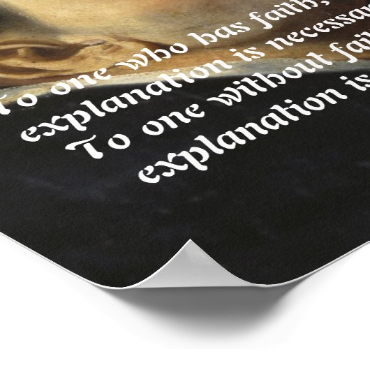 セントトマスアクィナス引用文オン信仰 ポスター (角)