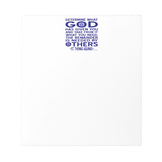 セントトマスアクィナス引用文 ノートパッド (正面)